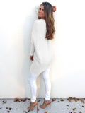 V-neck long sleeve thin sweater