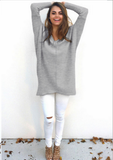 V-neck long sleeve thin sweater